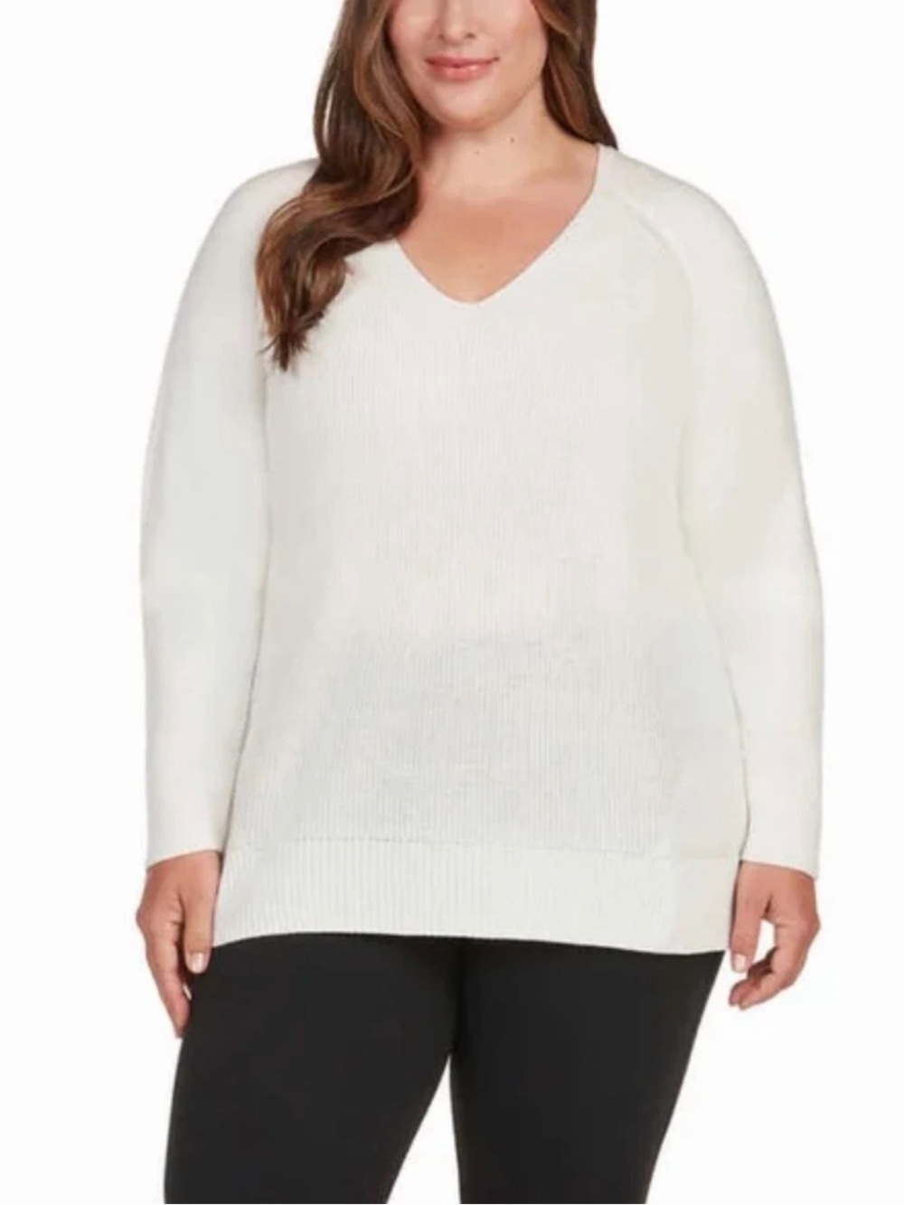 NWOT Matty M Ribbed V-Neck Sweater Size XL
